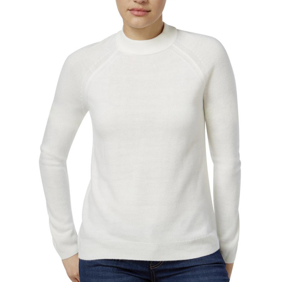Karen Scott Sweaters - Karen Scott Luxsoft Mockneck Sweater XL White NWT $40 Macy's